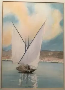 Barque du Léman - aquarelle